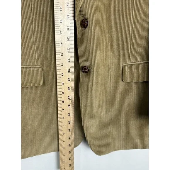Lauren Ralph Lauren Mens 46R Corduroy Sport Coat Brown Jacket Blazer
